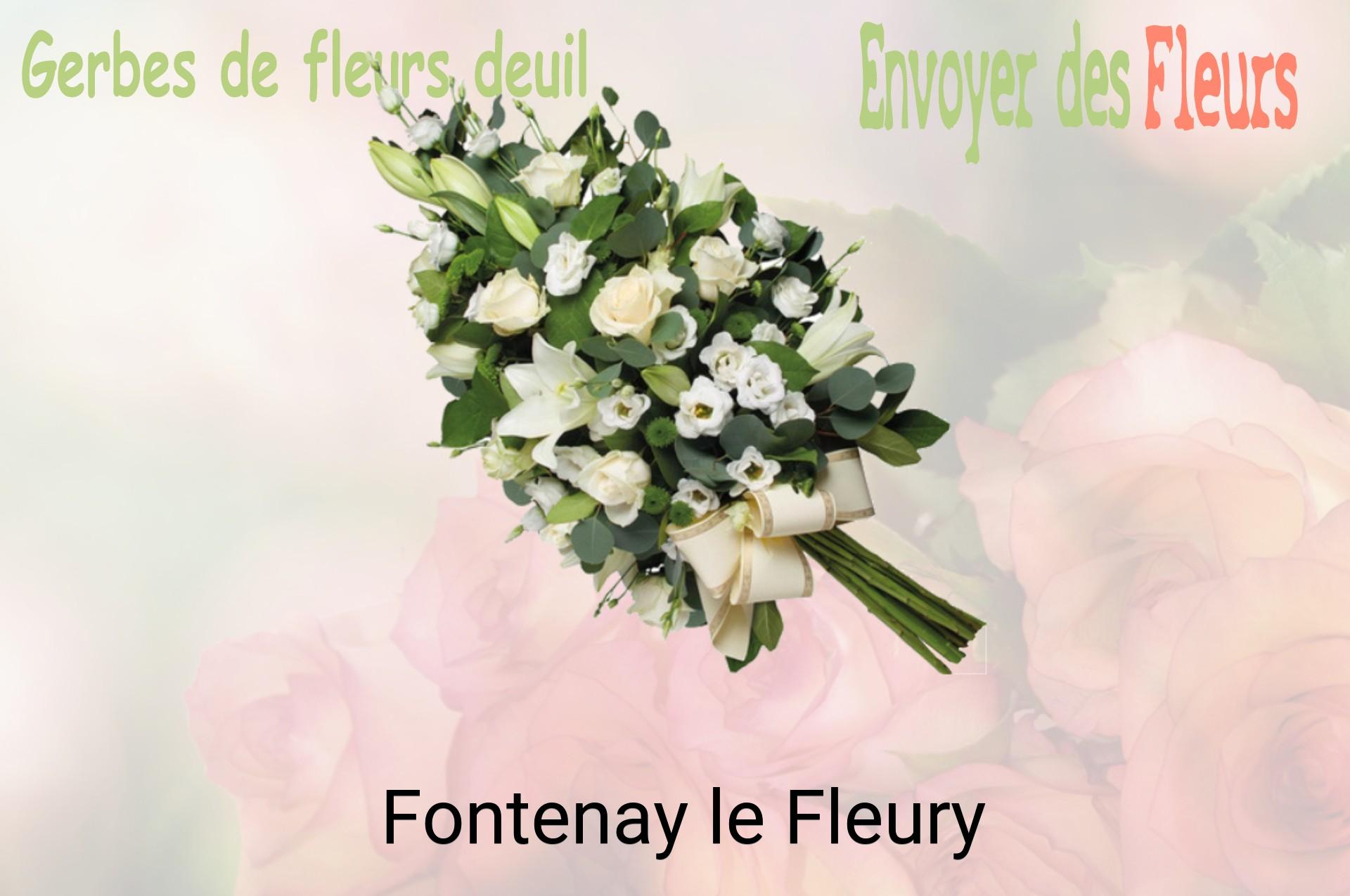 Gerbe de fleurs de deuil livrée à Fontenay-le-Fleury